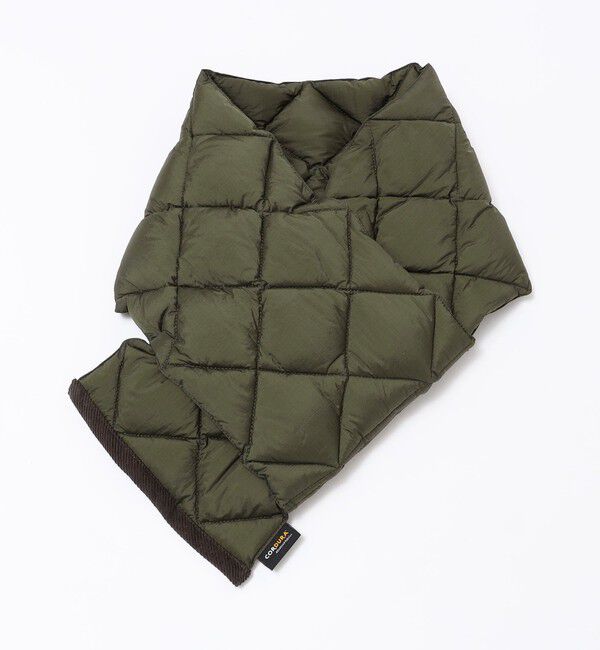 SHIPS「SHIPS: TAION CORDURA(R) リップストップ ダウン マフラー」|ストール|オリーブ