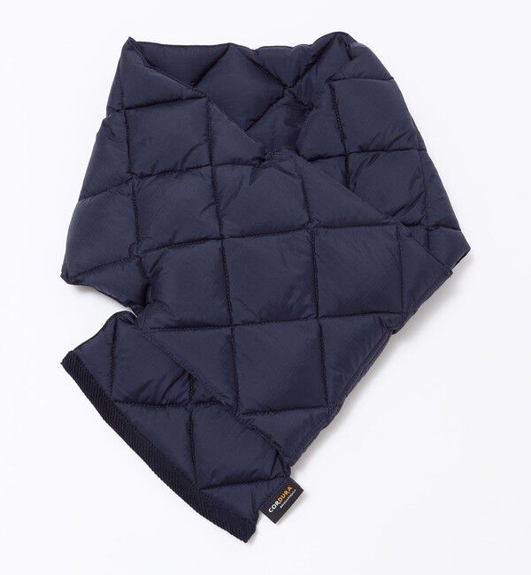 SHIPS「SHIPS: TAION CORDURA(R) リップストップ ダウン マフラー」|ストール|ネイビー