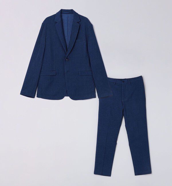 SHIPS「【WEB限定】SHIPS:〈手洗い可能〉デニムライク ストレッチ セットアップ（ジャケット＋パンツ）」|スーツ|