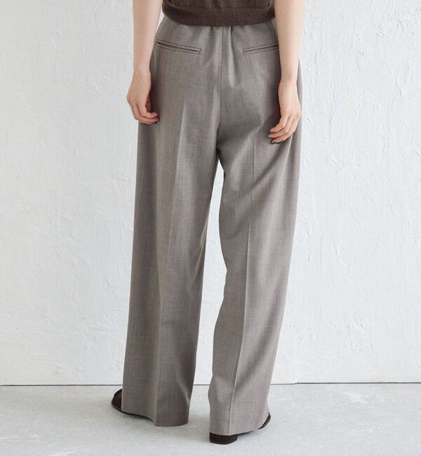 SHIPS for women「Wai＋:〈手洗い可能〉ウール混 2タック スラックス」|スラックス|