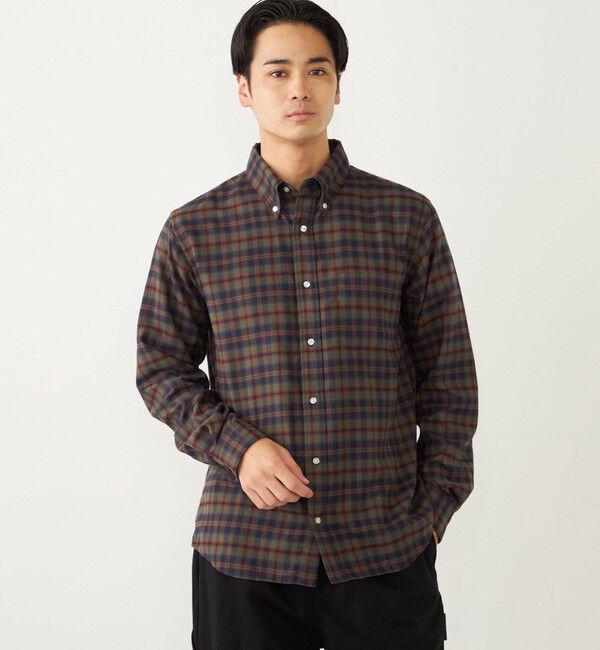 SHIPS Colors 「SHIPS Colors: 〈洗濯機可能〉ネル ボタンダウン シャツ」|シャツ・ブラウス|