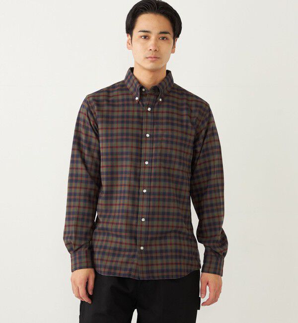 SHIPS Colors 「SHIPS Colors: 〈洗濯機可能〉ネル ボタンダウン シャツ」|シャツ・ブラウス|