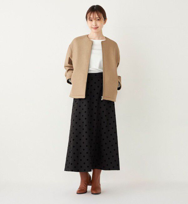 SHIPS Colors 「SHIPS Colors:ボンディング ノーカラー ジップ アウター」|ノーカラーコート|