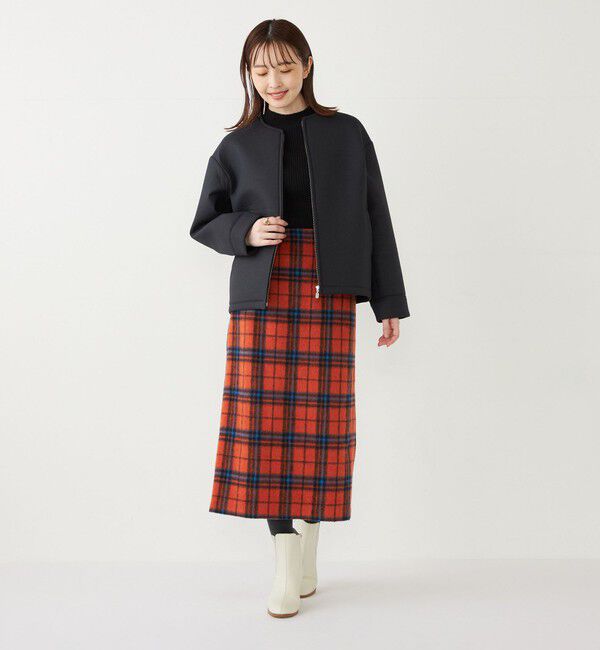 SHIPS Colors 「SHIPS Colors:ボンディング ノーカラー ジップ アウター」|ノーカラーコート|