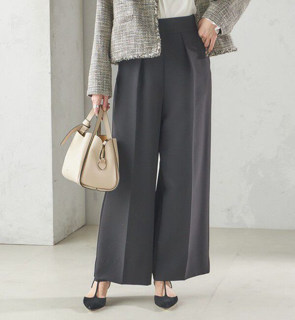 SHIPS for women「troisiemeCHACO:ワイド パンツ（セレモニー対応可）」|スラックス|