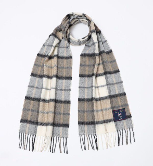 SHIPS「SHIPS: MOON タータン チェック マフラー 24FW」|ストール|ベージュ