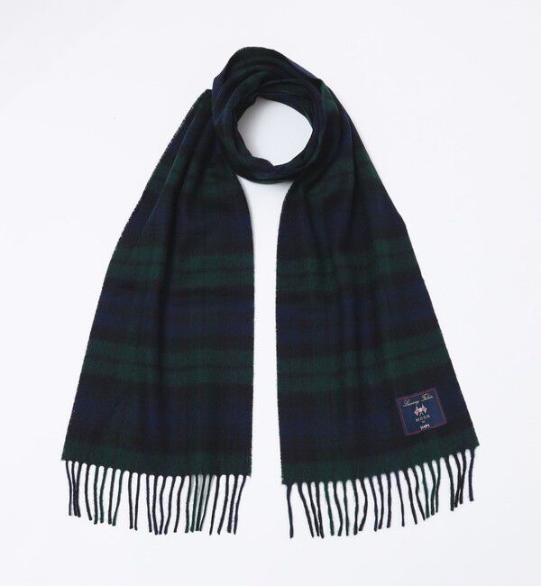 SHIPS「SHIPS: MOON タータン チェック マフラー 24FW」|ストール|ネイビー