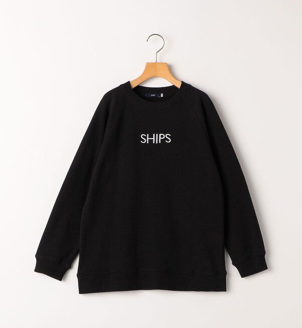 SHIPS KIDS「SHIPS KIDS:140～160cm / 刺繍 ロゴ スウェット」|スウェット・ジャージ|ブラック
