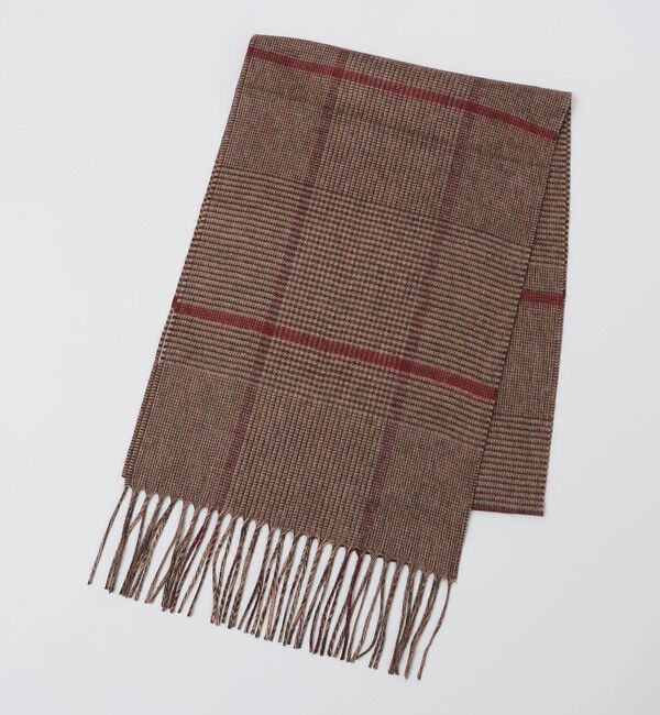 SHIPS「PIACENZA: シルク/ウール グレンチェック マフラー」|マフラー|