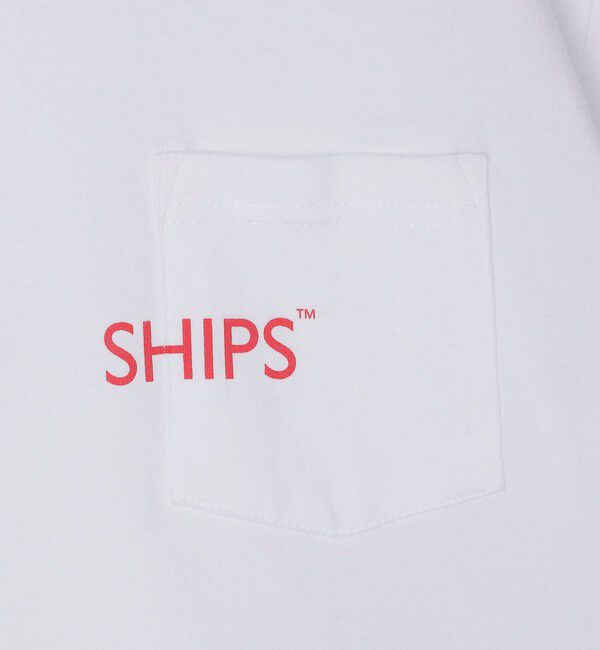 SHIPS「【WEB限定】SHIPS: SHIPSロゴ プリント ポケット Tシャツ」|Tシャツ・カットソー|