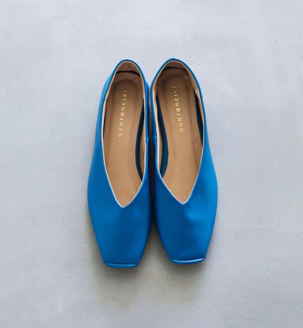 quaranciel「quaranciel: Vカット スクエア トゥ フラットシューズ」|パンプス|