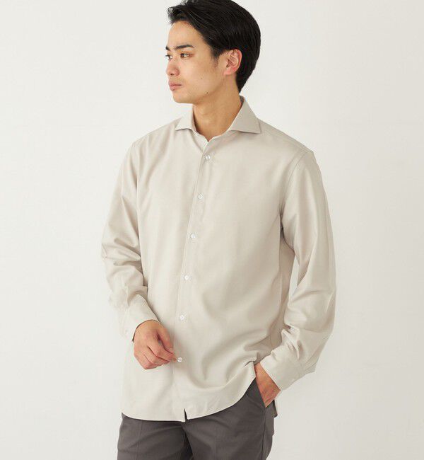 SHIPS Colors 「SHIPS Colors:ノーアイロン ウールライク ワイドカラー シャツ◇」|シャツ・ブラウス|