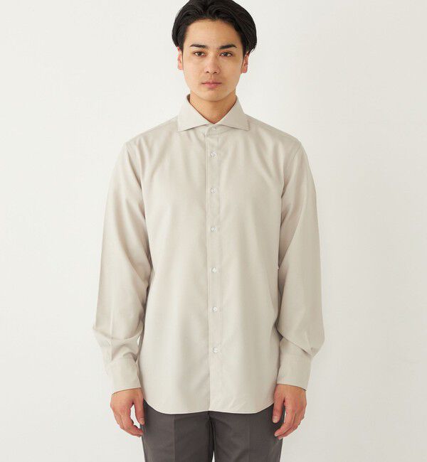 SHIPS Colors 「SHIPS Colors:ノーアイロン ウールライク ワイドカラー シャツ◇」|シャツ・ブラウス|