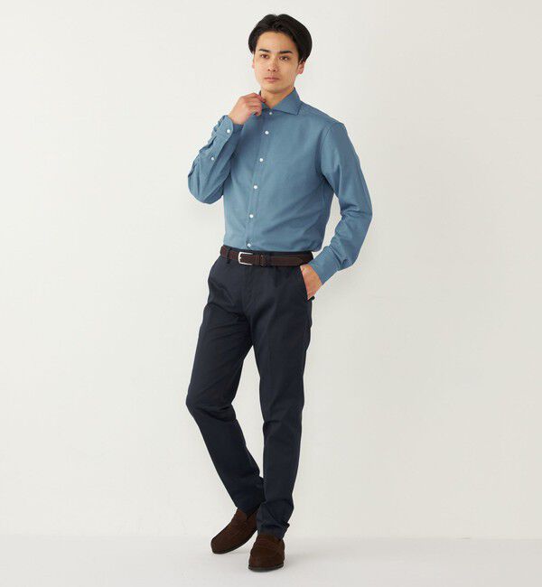 SHIPS Colors 「SHIPS Colors:ノーアイロン ウールライク ワイドカラー シャツ◇」|シャツ・ブラウス|