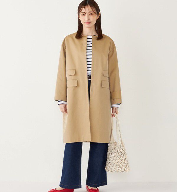 SHIPS Colors 「SHIPS Colors:ノーカラーコート◇」|ノーカラーコート|ベージュ