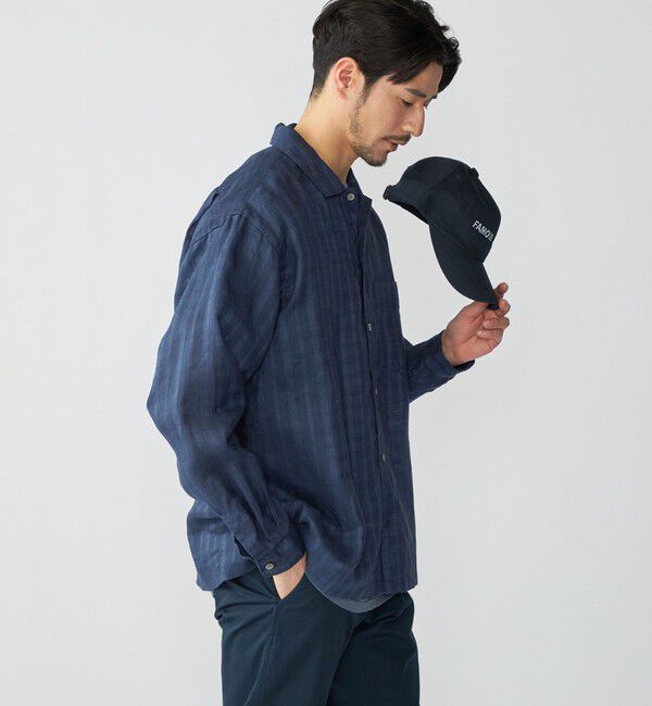 SHIPS「SHIPS: ラミー ドビー ウィークエンド ロングスリーブ シャツ」|シャツ・ブラウス|