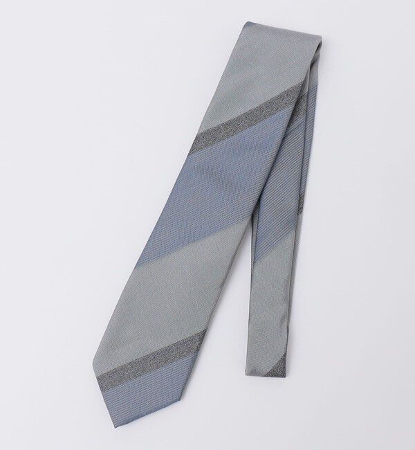 SHIPS「SHIPS: ヴィンテージ アーカイブ シルク ワイド ストライプ ネクタイ」|ネクタイ・蝶ネクタイ|スカイブルー