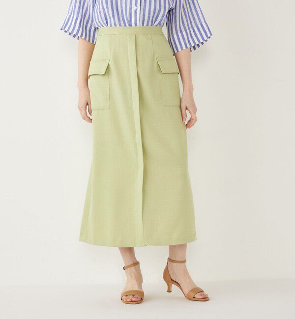 SHIPS Colors 「SHIPS Colors:〈手洗い可能〉ブッチャー ポケット スカート」|タイト|