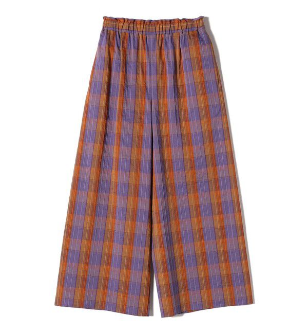 SHIPS for women「〈手洗い可能〉DEVEAUX マドラス チェック ギャザー パンツ」|その他|