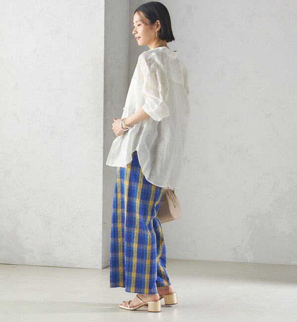 SHIPS for women「〈手洗い可能〉DEVEAUX マドラス チェック ギャザー パンツ」|その他|