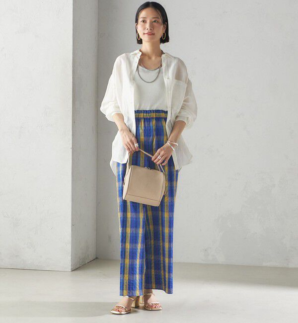 SHIPS for women「〈手洗い可能〉DEVEAUX マドラス チェック ギャザー パンツ」|その他|