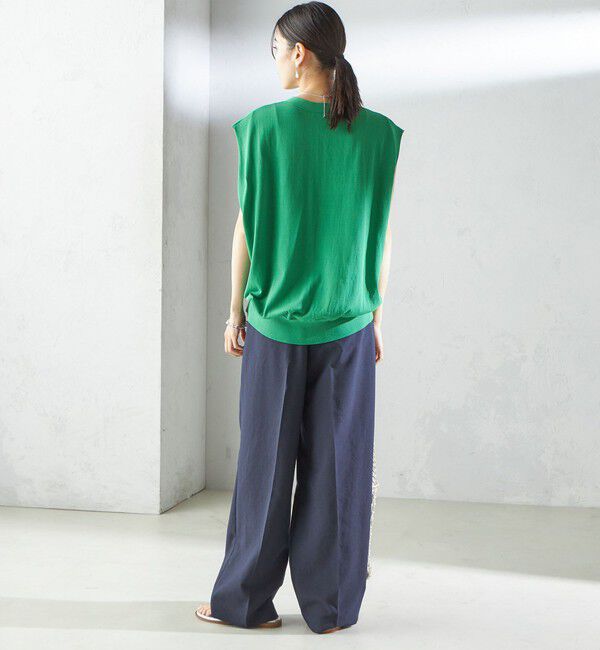 SHIPS for women「〈接触冷感 / 手洗い可能〉アイスコットン フレンチ スリーブ ジレ カーディガン」|ベスト・ジレ|