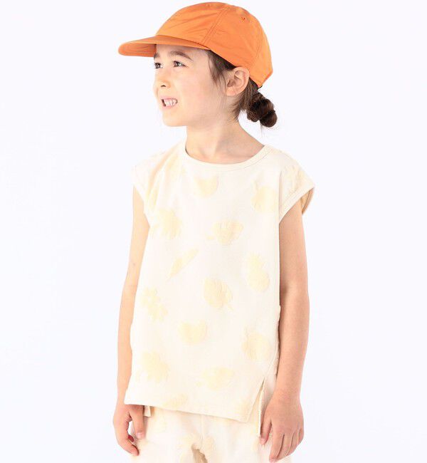 SHIPS KIDS「SHIPS KIDS:100cm～130cm / パイル ジャカード ノースリーブ TEE」|タンクトップ|
