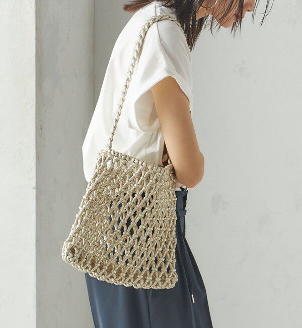 SHIPS for women「The Bagmati:オーガンジー 巾着 マクラメ バッグ」|ショルダー・メッセンジャー|