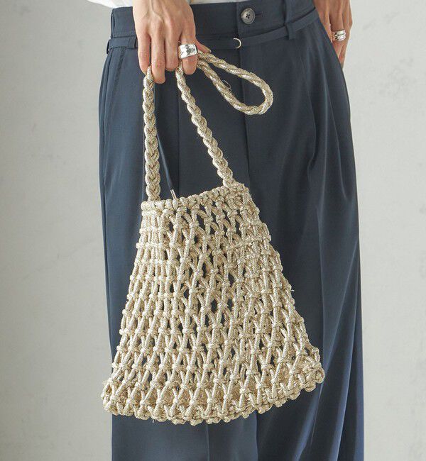 SHIPS for women「The Bagmati:オーガンジー 巾着 マクラメ バッグ」|ショルダー・メッセンジャー|