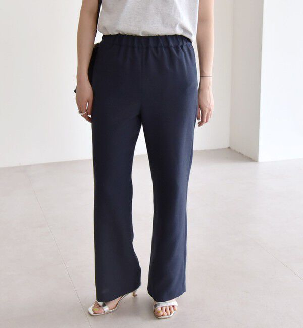 quaranciel「quaranciel:〈洗濯機可能〉リネン ライク スキッパー シャツ ワンピース＆パンツ セットアップ」|ワンピース|