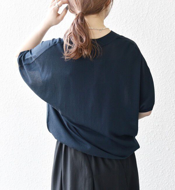 SHIPS any「SHIPS any:〈接触冷感/手洗い可能〉Vネック ドルマン ミディ カーディガン」|カーディガン|