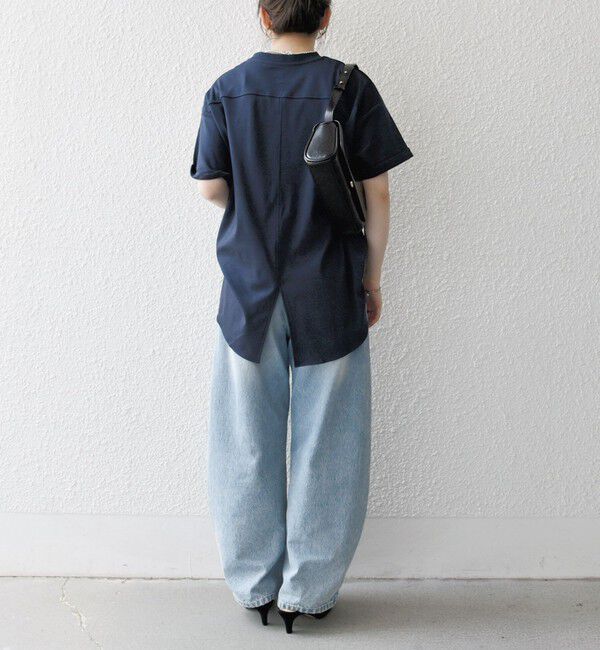 SHIPS any「SHIPS any:〈接触冷感/汗染み防止加工/洗濯機可能〉スリット ルーズ チュニック TEE」|Tシャツ・カットソー|