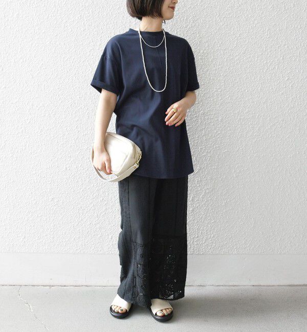 SHIPS any「SHIPS any:〈接触冷感/汗染み防止加工/洗濯機可能〉スリット ルーズ チュニック TEE」|Tシャツ・カットソー|