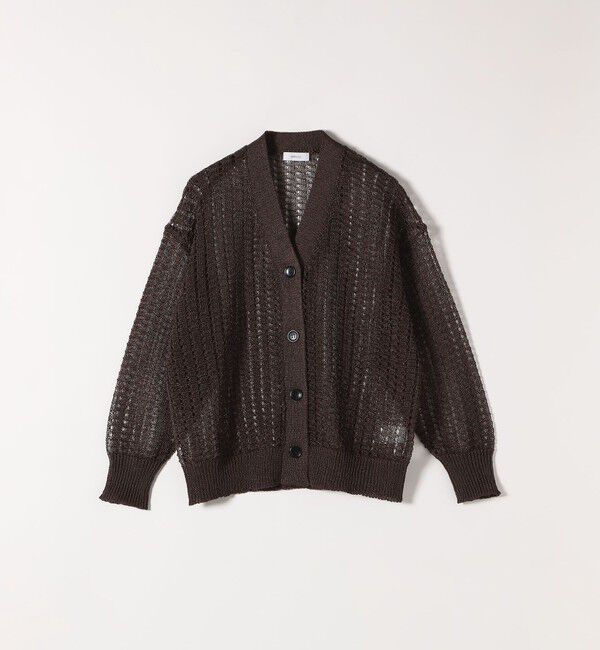 SHIPS any「SHIPS any:〈手洗い可能〉ギマ ワイド Vネック シアー カーディガン」|カーディガン|