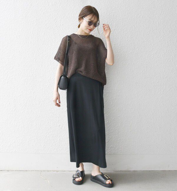 SHIPS any「SHIPS any:〈手洗い可能〉ギマ  ワイド フレンチ シアー ニット プルオーバー」|ニット・セーター|