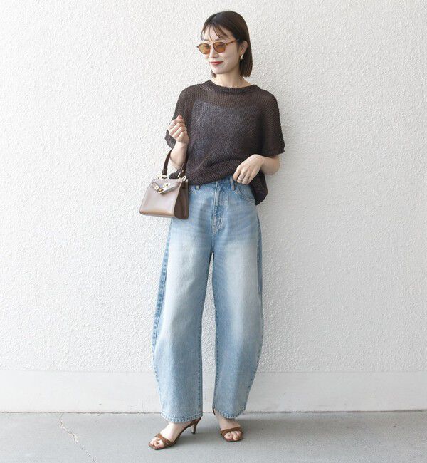 SHIPS any「SHIPS any:〈手洗い可能〉ギマ  ワイド フレンチ シアー ニット プルオーバー」|ニット・セーター|