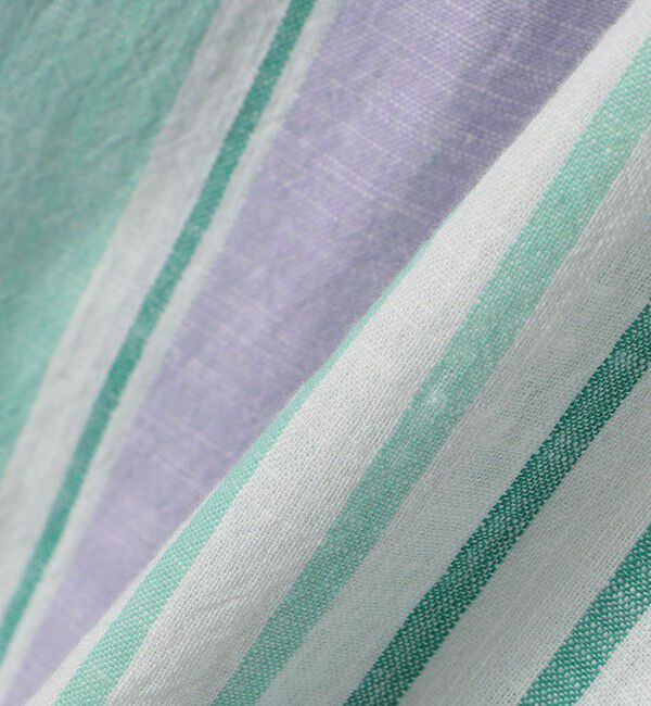 SHIPS any「SHIPS any: BEZ TEXTILE マルチカラー ストライプ/ソリッド バンドカラー プルオーバー シャツ◇」|シャツ・ブラウス|