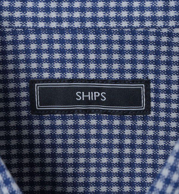 SHIPS「SHIPS: ショートスリーブ ジャージー ギンガムチェック シャツ」|シャツ・ブラウス|