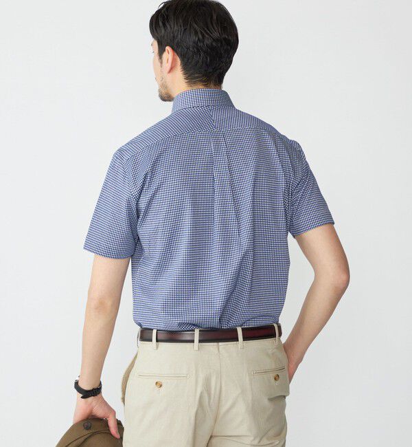 SHIPS「SHIPS: ショートスリーブ ジャージー ギンガムチェック シャツ」|シャツ・ブラウス|