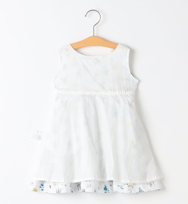 SHIPS KIDS「SHIPS KIDS:80～90cm / フラワー ノースリーブ ワンピース」|ワンピース|
