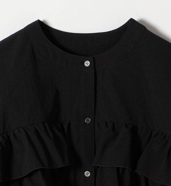 SHIPS any「SHIPS any:〈洗濯機可能〉ボイル フリル バンドカラー シャツ ブラウス 2」|シャツ・ブラウス|