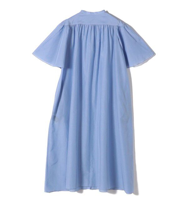 SHIPS for women「SHIPS Primary Navy Label:コットン シルク ギャザー ワンピース」|ワンピース|