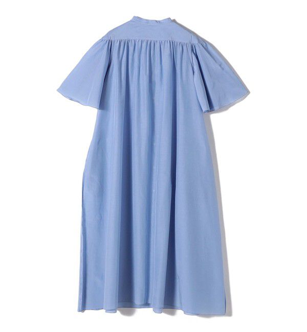 SHIPS for women「SHIPS Primary Navy Label:コットン シルク ギャザー ワンピース」|ワンピース|