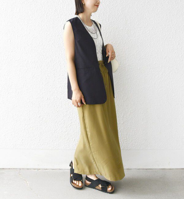 SHIPS for women「〈防シワ加工〉チノ ウール ボタン ジレ」|ベスト・ジレ|