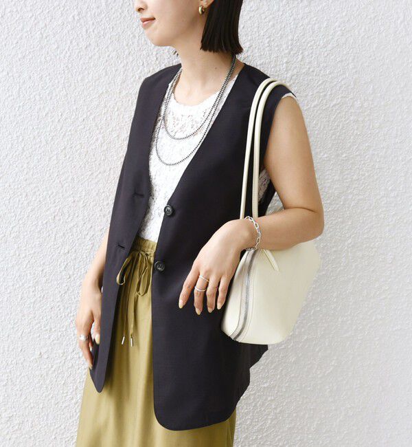 SHIPS for women「〈防シワ加工〉チノ ウール ボタン ジレ」|ベスト・ジレ|