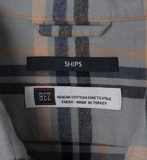 SHIPS「SHIPS: BEZ レギュラーカラー ネル チェック シャツ」|シャツ・ブラウス|