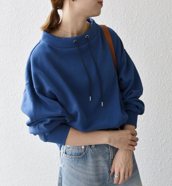 SHIPS any「《追加予約》SHIPS any:〈洗濯機可能〉USA コットン 裏起毛 ボトルネック プルオーバー」|スウェット・ジャージ|