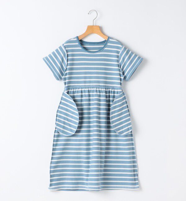 SHIPS KIDS「SHIPS KIDS:140～150cm / ボーダー フリル ワンピース」|ワンピース|