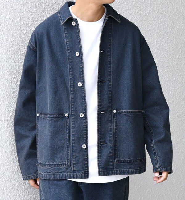 SHIPS any「SHIPS any: Cone Denim キャンバス デニム カバーオール (セットアップ対応)◇」|デニムジャケット|