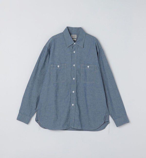 SHIPS「SHIPS: AUTHENTIC シャンブレー ワークシャツ」|シャツ・ブラウス|